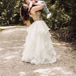 A beautiful two piece gown for photoshoot.